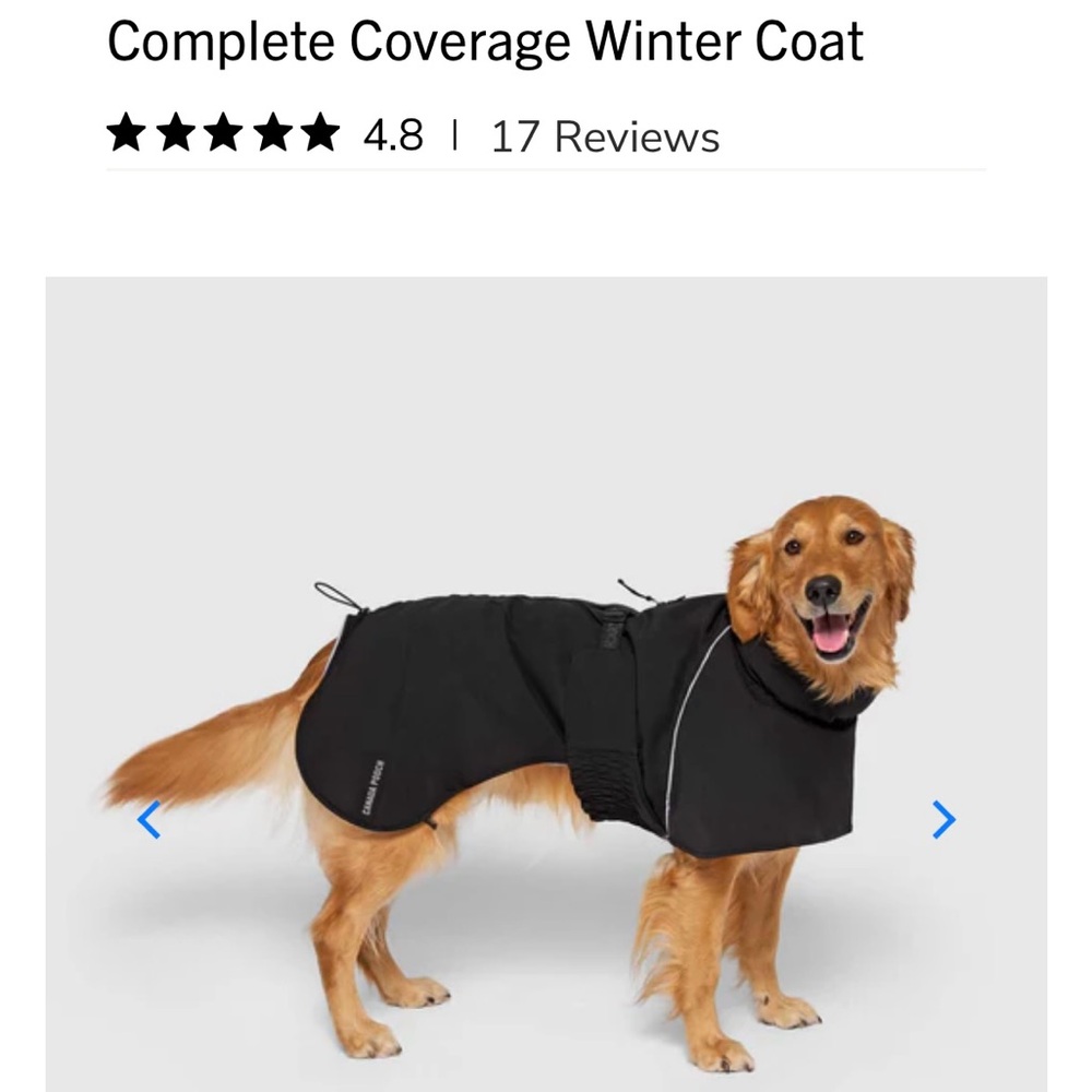 NWT Canada Pooch Complete Coverage Winter Coat